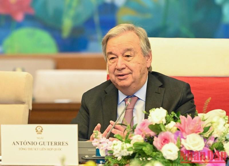 António Guterres en el encuentro.